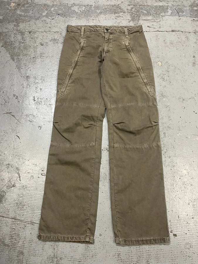 AW2003 Dolce & Gabbana Bondage Military Khaki Green Pants - Image 7