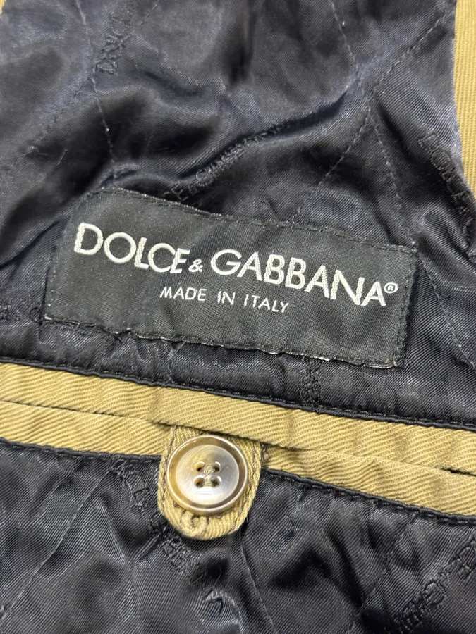 AW2003 Dolce & Gabbana Cargo Khaki Vest Jacket - Image 6
