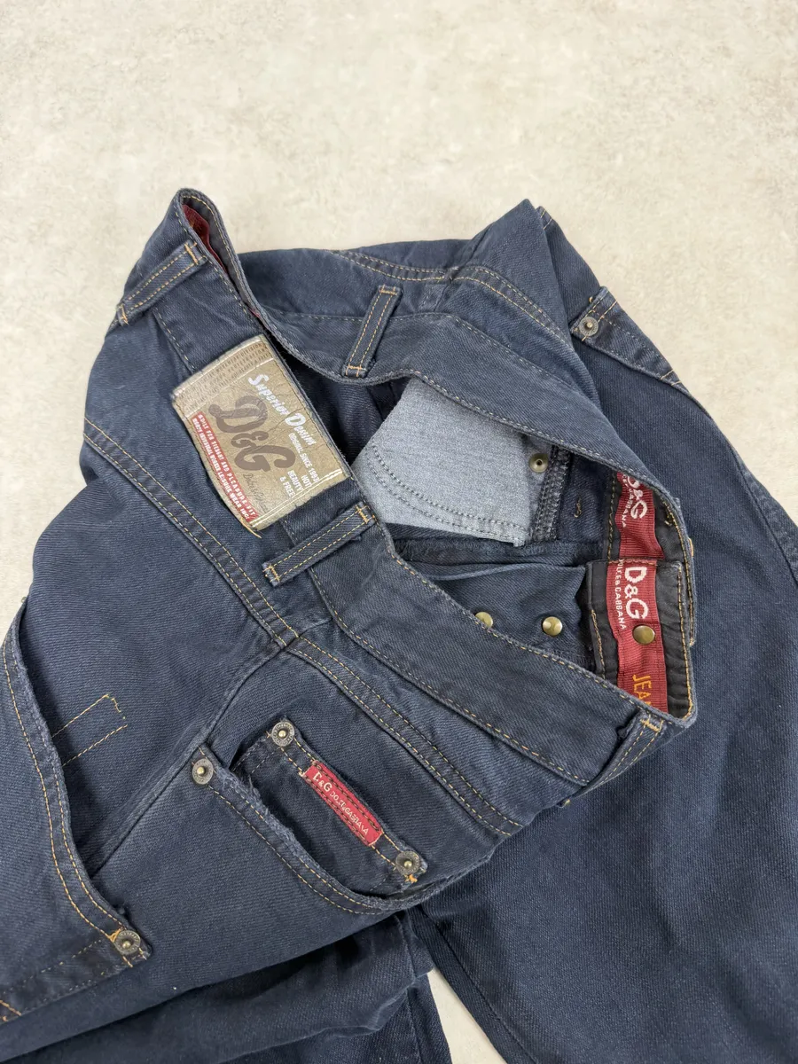 AW2003 Dolce & Gabbana Cargo Navy Jeans - Image 10