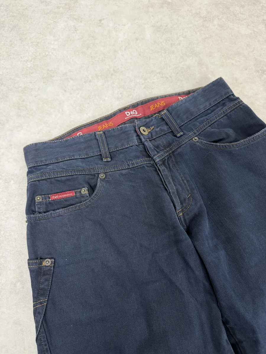 AW2003 Dolce & Gabbana Cargo Navy Jeans - Image 11