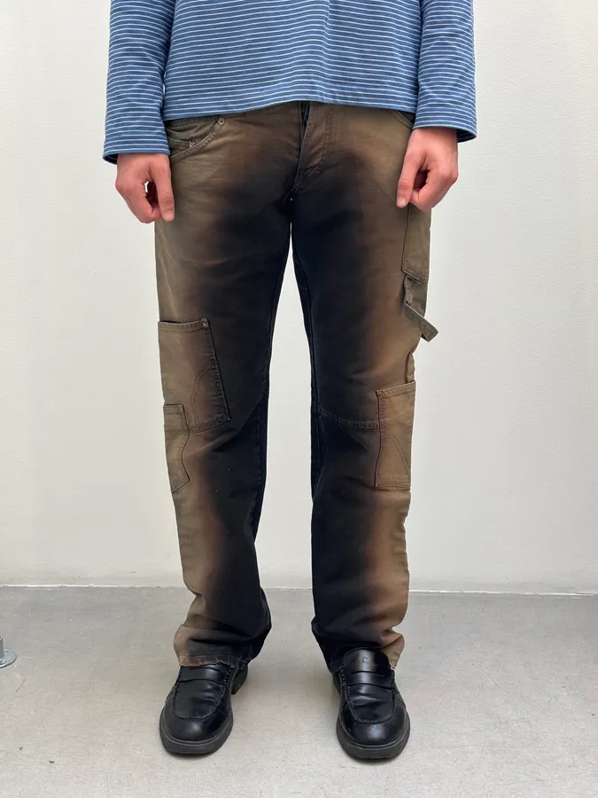 AW2003 Dolce & Gabbana Gradient Bronze Cargo Pants - Image 2