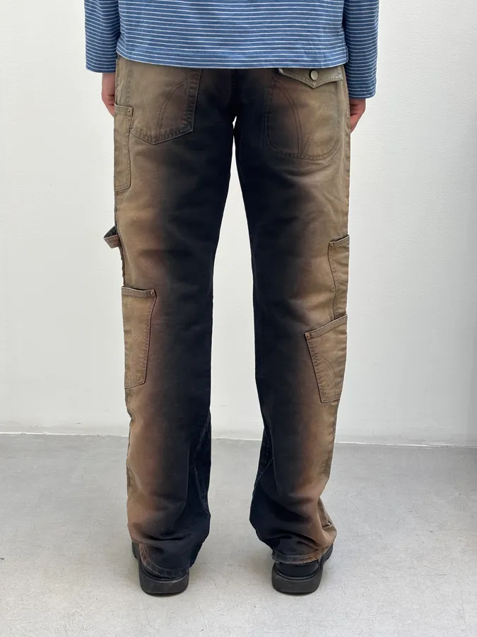 AW2003 Dolce & Gabbana Gradient Bronze Cargo Pants - Image 3