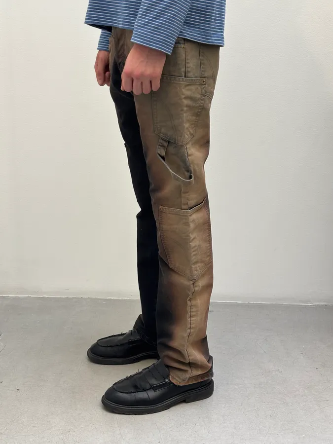 AW2003 Dolce & Gabbana Gradient Bronze Cargo Pants - Image 4