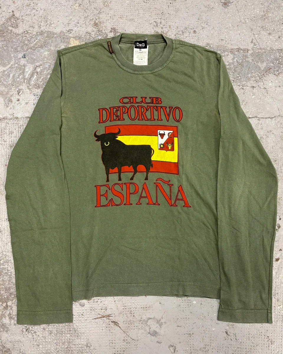 AW2003 Dolce & Gabbana Green Bull Club Spain Longsleeves