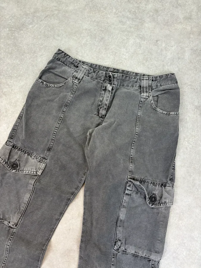 AW2003 Dolce & Gabbana Grey Cargo Utility Pants - Image 5