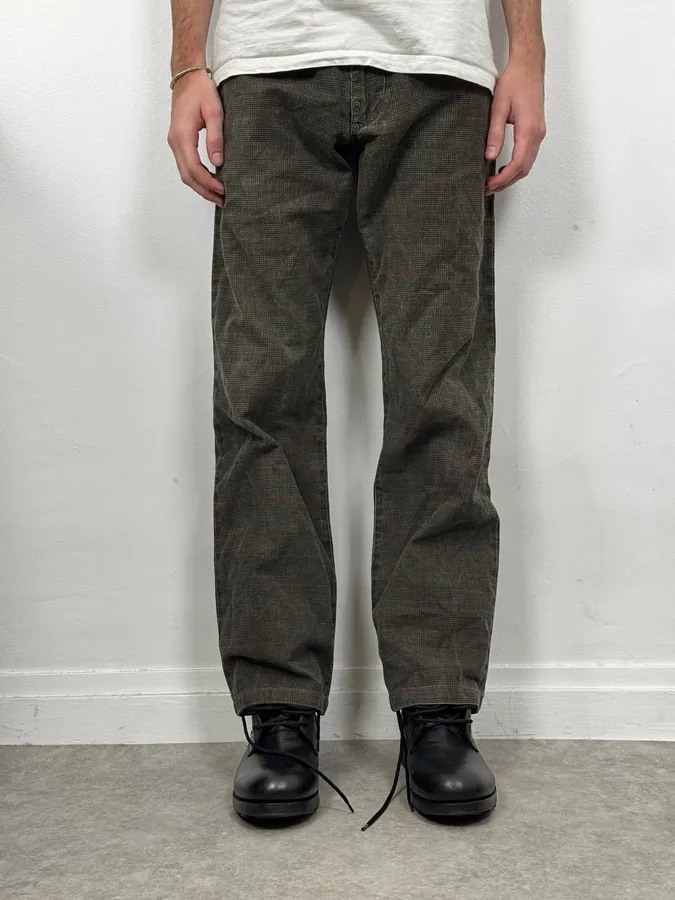 AW2003 Dolce & Gabbana Grey Checkered Pants - Image 2