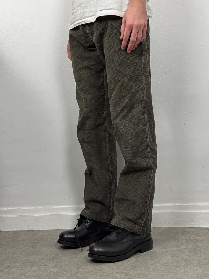 AW2003 Dolce & Gabbana Grey Checkered Pants - Image 3