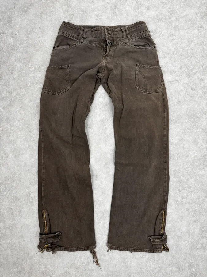 AW2003 Dolce & Gabbana Grey Khaki Cargo Pants