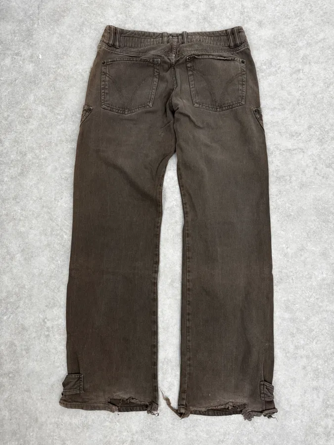 AW2003 Dolce & Gabbana Grey Khaki Cargo Pants - Image 5