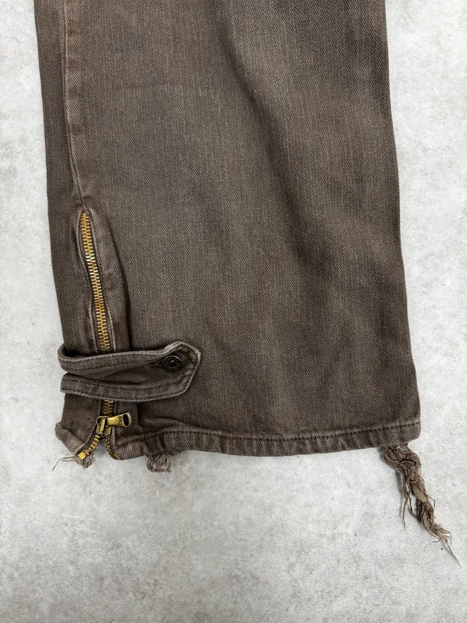 AW2003 Dolce & Gabbana Grey Khaki Cargo Pants - Image 8