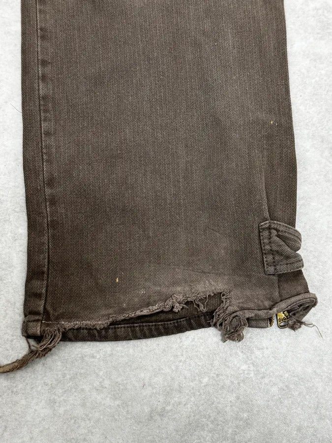 AW2003 Dolce & Gabbana Grey Khaki Cargo Pants - Image 9