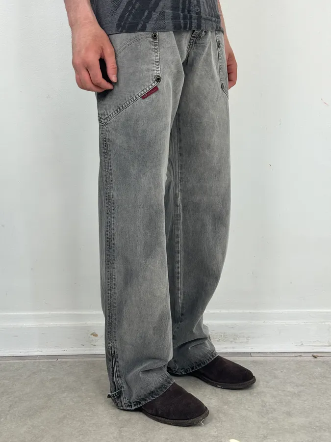 AW2003 Dolce & Gabbana Grey Raw Denim Cozy Jeans