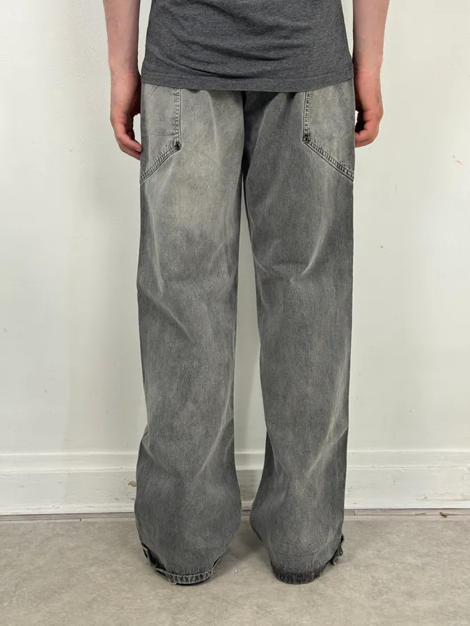 AW2003 Dolce & Gabbana Grey Raw Denim Cozy Jeans - Image 3