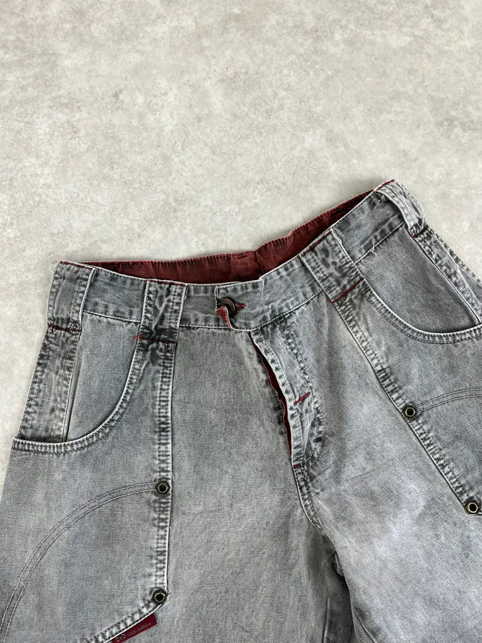 AW2003 Dolce & Gabbana Grey Raw Denim Cozy Jeans - Image 6
