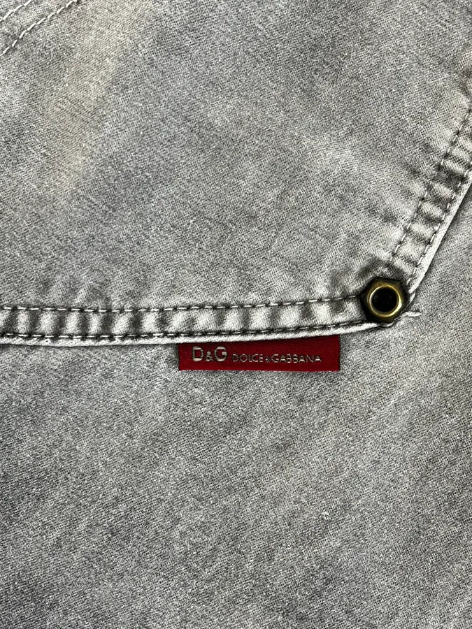 AW2003 Dolce & Gabbana Grey Raw Denim Cozy Jeans - Image 9