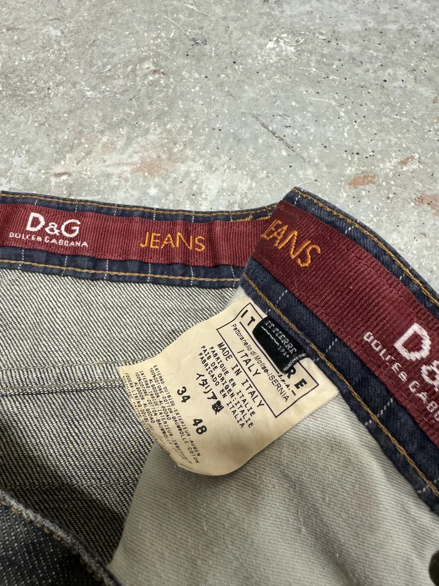 AW2003 Dolce & Gabbana Grey Raw Faded DenimJeans - Image 5