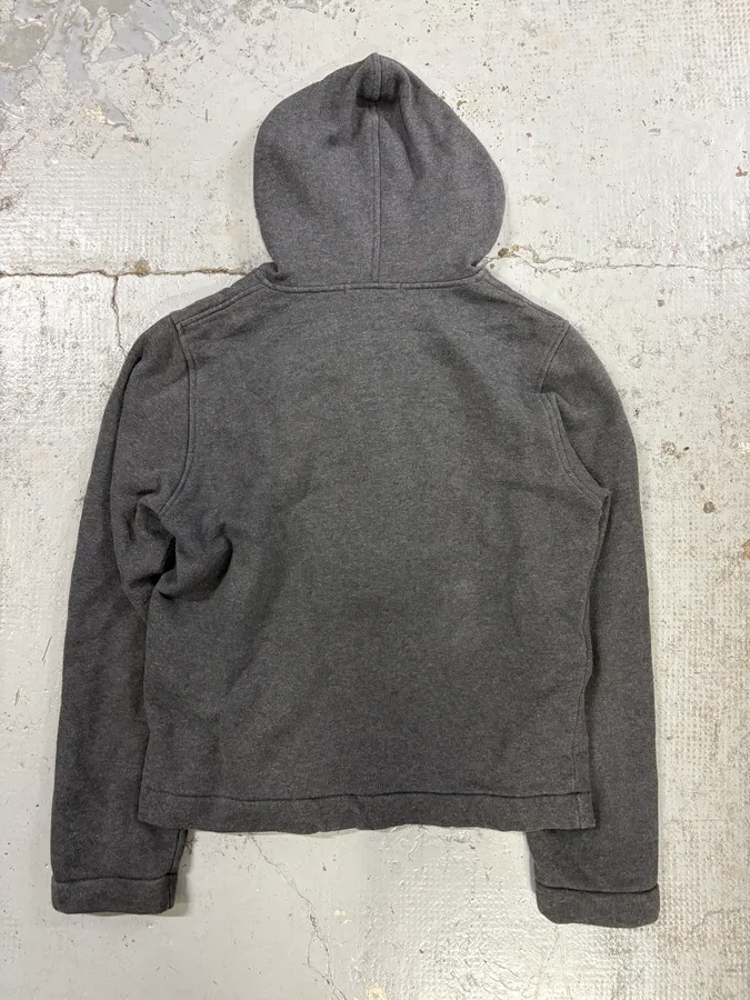 AW2003 Dolce & Gabbana Grey Wool Double-Breasted Zip Hoodie - Image 5