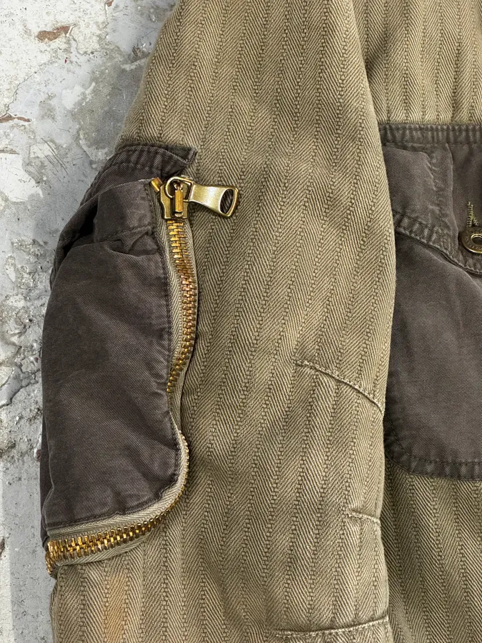 AW2003 Dolce & Gabbana Khaki Military Cargo Removable Jacket - Image 10