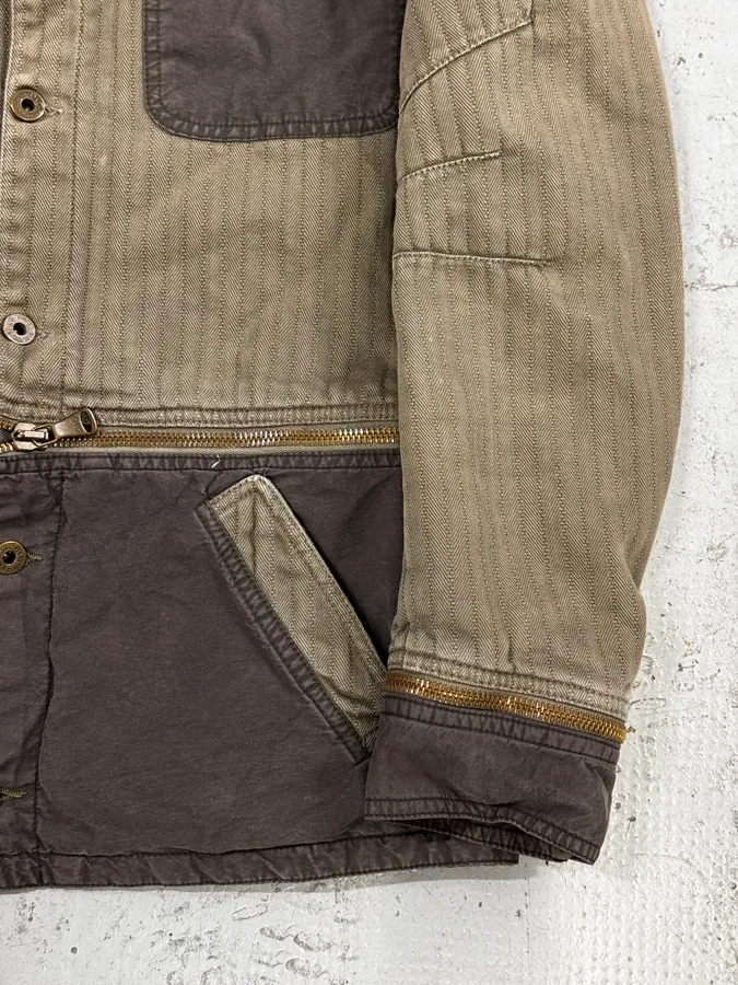 AW2003 Dolce & Gabbana Khaki Military Cargo Removable Jacket - Image 11