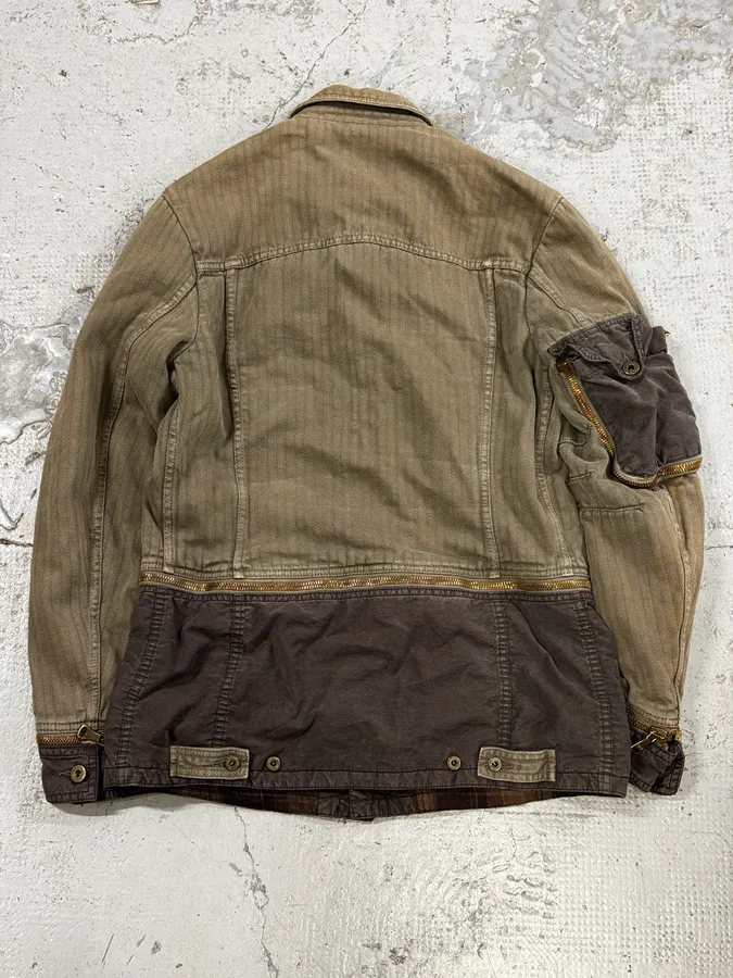 AW2003 Dolce & Gabbana Khaki Military Cargo Removable Jacket - Image 6