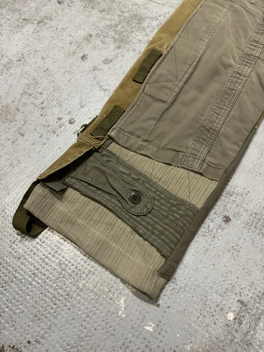 AW2003 Dolce & Gabbana Khaki Reconstructed Cargo Military Pants - Image 10