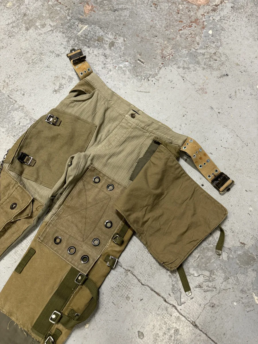 AW2003 Dolce & Gabbana Khaki Reconstructed Cargo Military Pants - Image 14