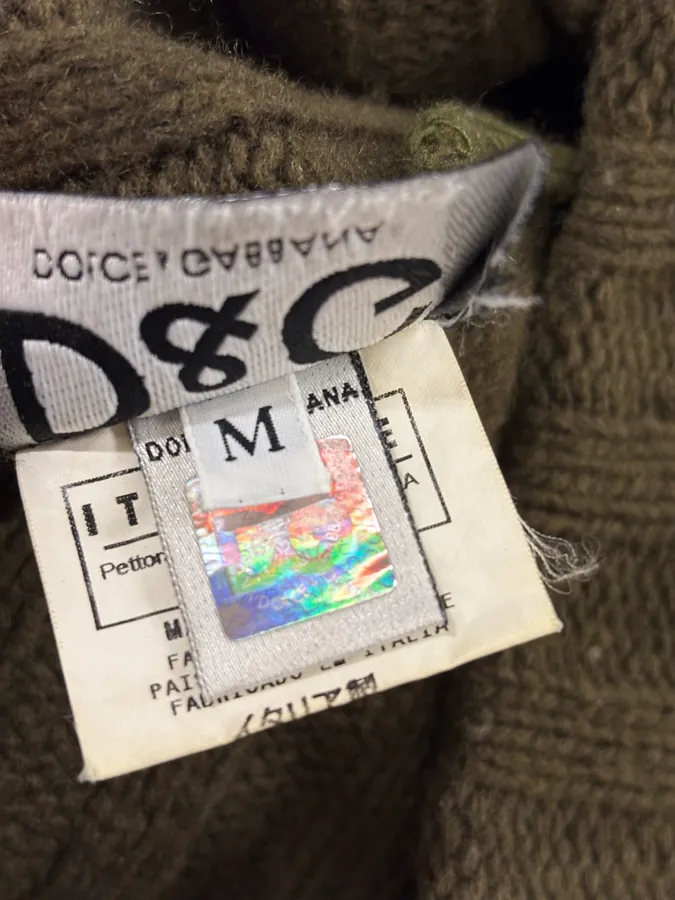 AW2003 Dolce & Gabbana Khaki Wool Beanie - Image 8