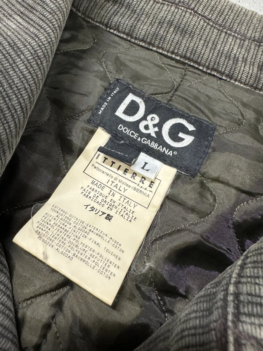 AW2003 Dolce & Gabbana Military Cargo Utility Olive Bomber Jacket - Image 10