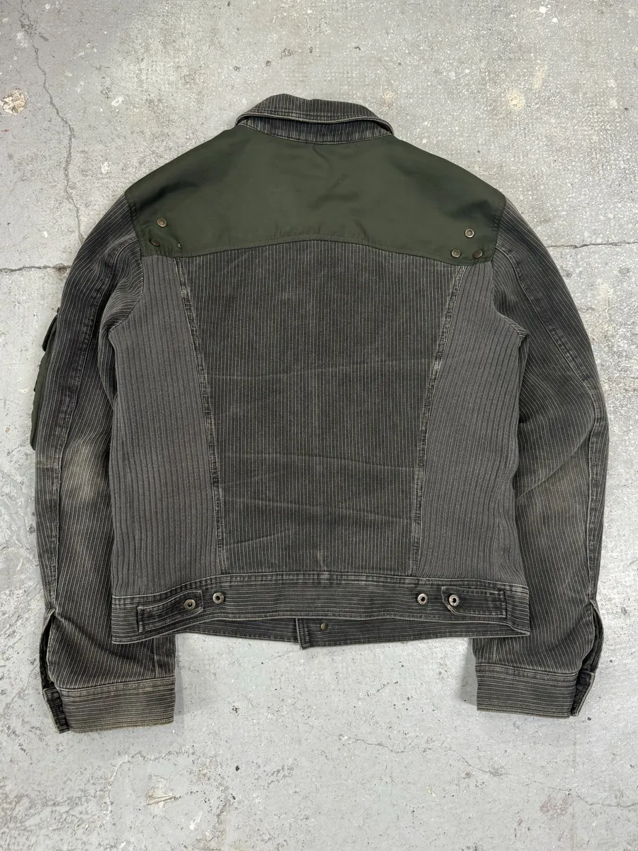 AW2003 Dolce & Gabbana Military Cargo Utility Olive Bomber Jacket - Image 2