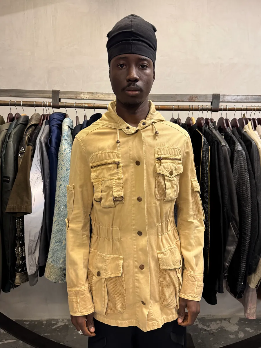AW2003 Dolce & Gabbana Multi Pocket Cargo Beige Jacket - Image 2
