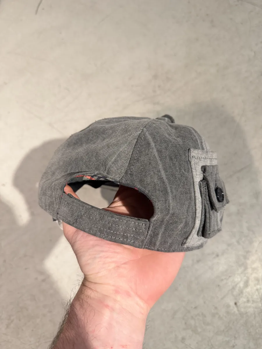 AW2003 Dolce & Gabbana Multi Pockets Grey Cargo Cap - Image 10