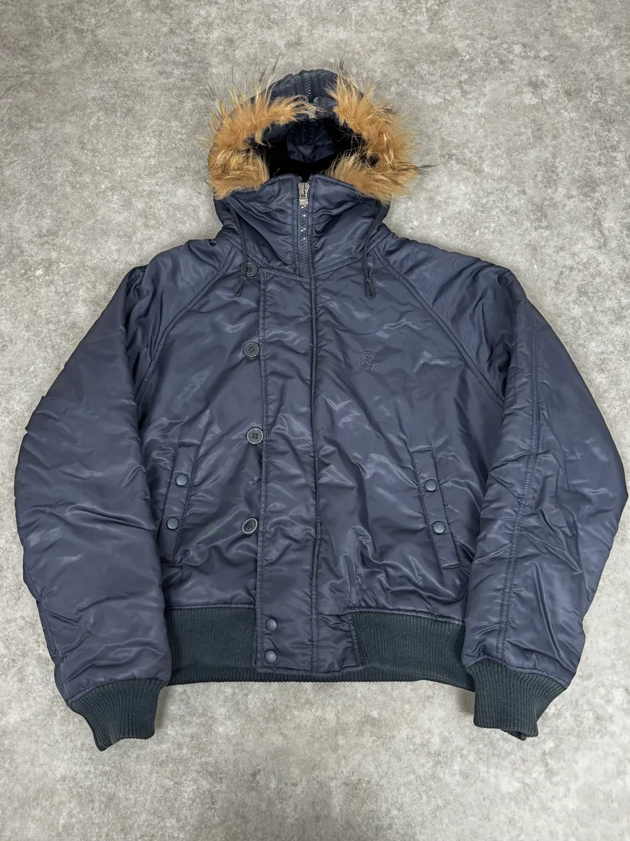 AW2003 Dolce & Gabbana Navy Aviator Bomber Jacket - Image 3