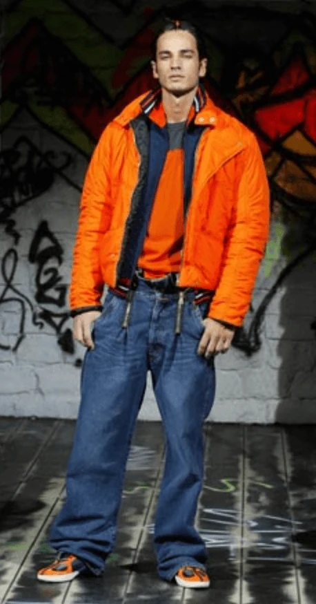 AW2003 Dolce & Gabbana Nylon Quilted Orange Puffer Jacket - Image 2