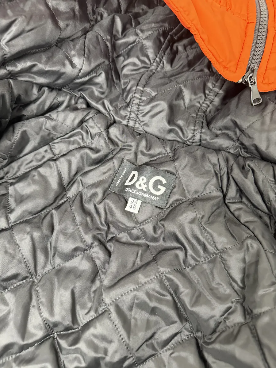 AW2003 Dolce & Gabbana Orange & Black Lined Ultra Hooded - Image 11