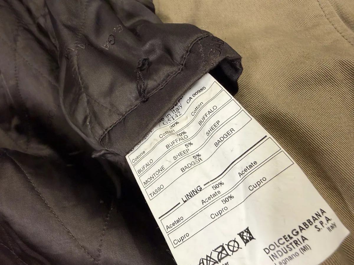 AW2003 Dolce & Gabbana Parachute Buffalo Shearling Brown Leather Fur Hooded Jacket - Image 9