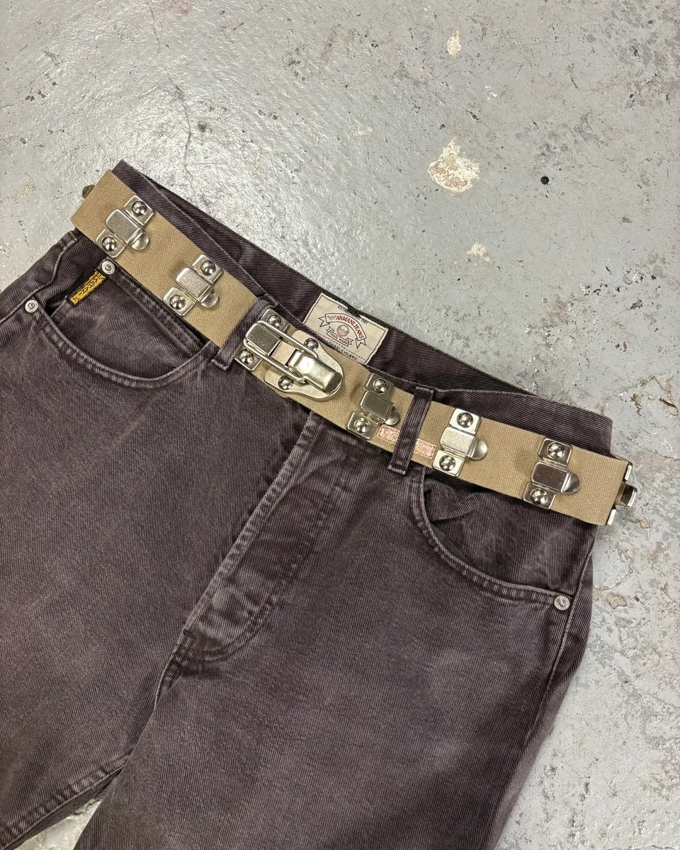 AW2003 Dolce & Gabbana Paratrooper Metal Canva & Leather Belt