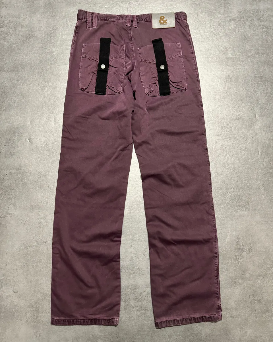 AW2003 Dolce & Gabbana Purple Bondage Relaxed Spectrum Pants