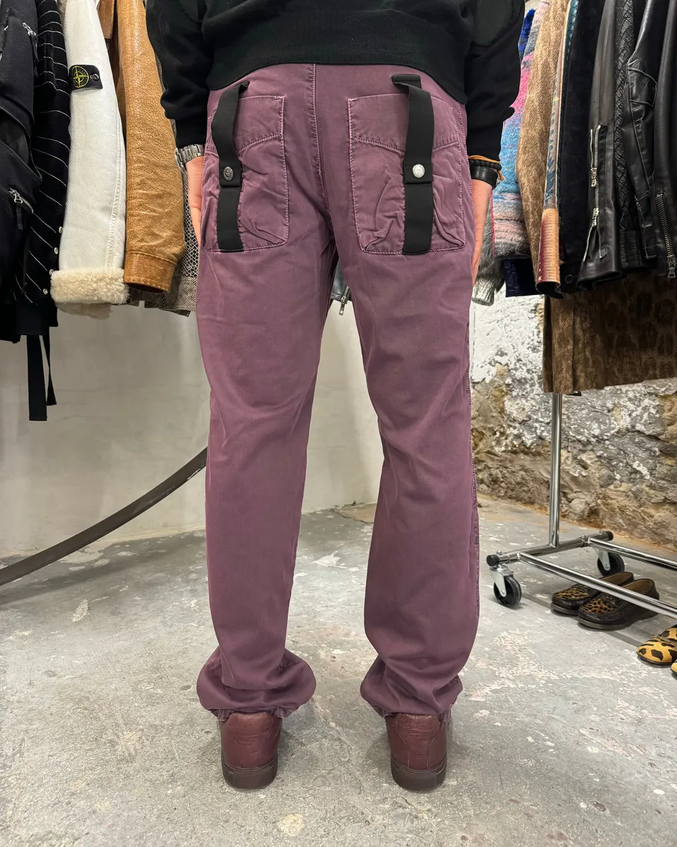 AW2003 Dolce & Gabbana Purple Bondage Relaxed Spectrum Pants - Image 3