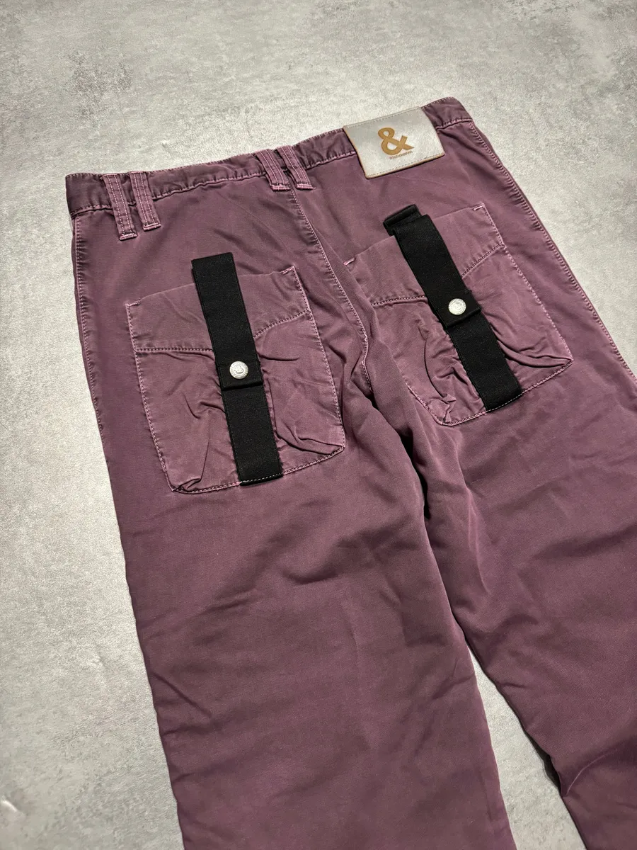 AW2003 Dolce & Gabbana Purple Bondage Relaxed Spectrum Pants - Image 6
