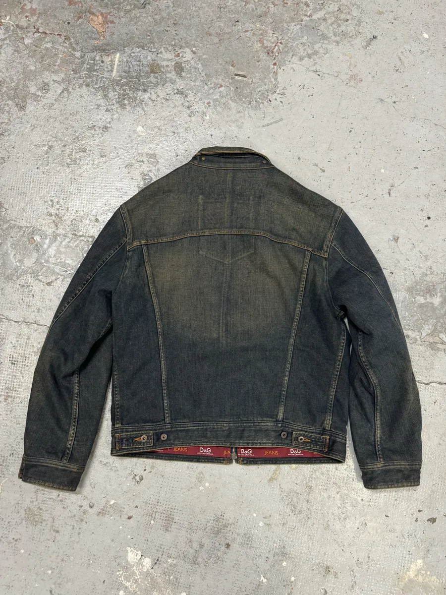 AW2003 Dolce & Gabbana Raw Blue Denim Jacket - Image 2
