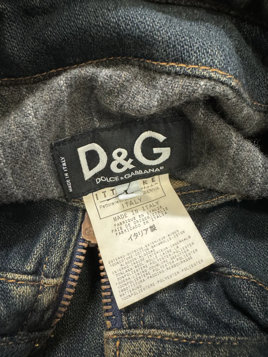 AW2003 Dolce & Gabbana Raw Blue Denim Jacket - Image 8