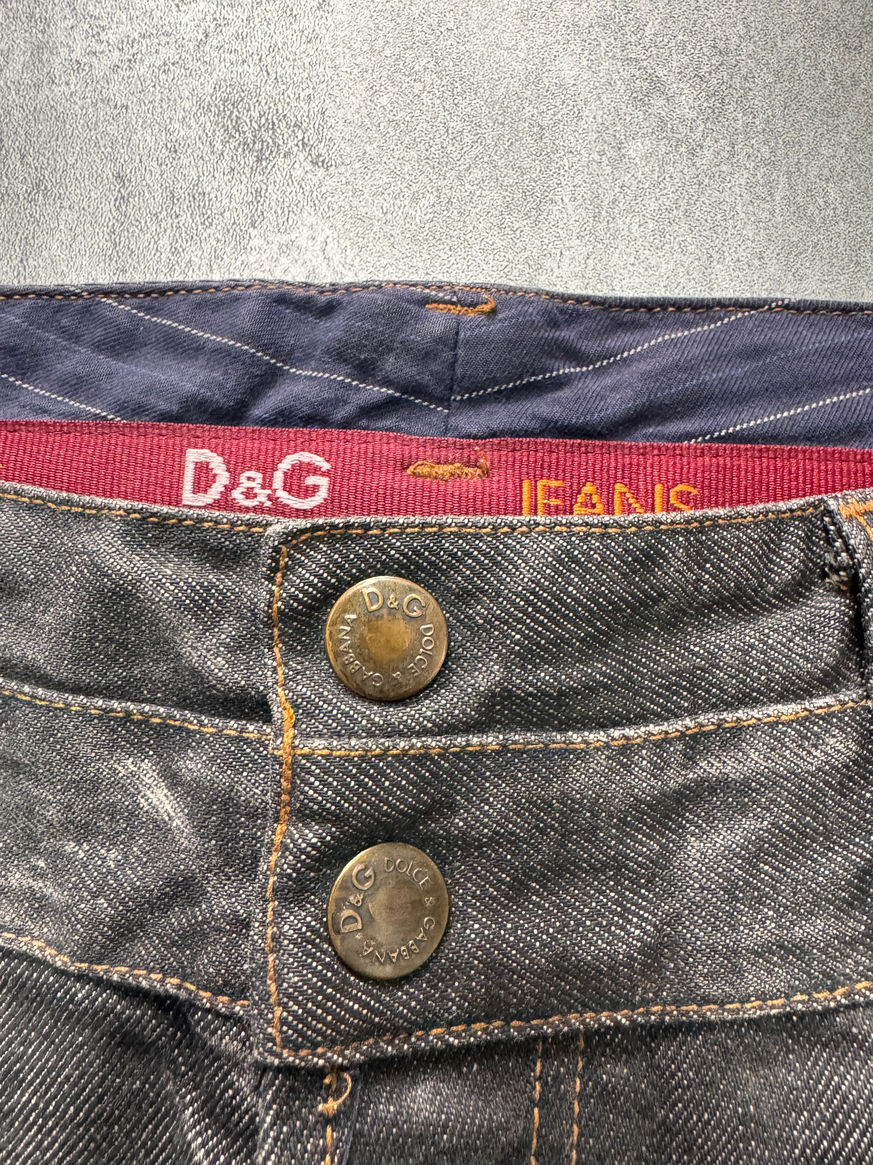 AW2003 Dolce & Gabbana Raw Grey Denim Jeans - Image 6