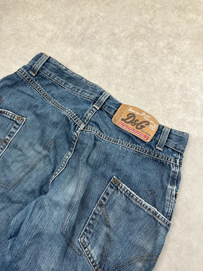 AW2003 Dolce & Gabbana Restructured Blue Denim Jeans - Image 10