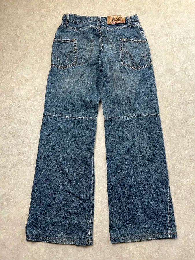 AW2003 Dolce & Gabbana Restructured Blue Denim Jeans - Image 9