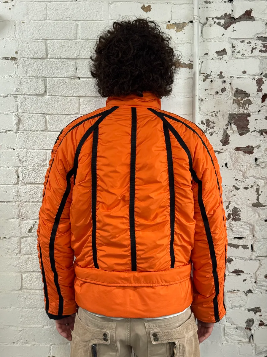 AW2003 Dolce & Gabbana Spatial Tactical Orange Puffer Jacket - Image 3