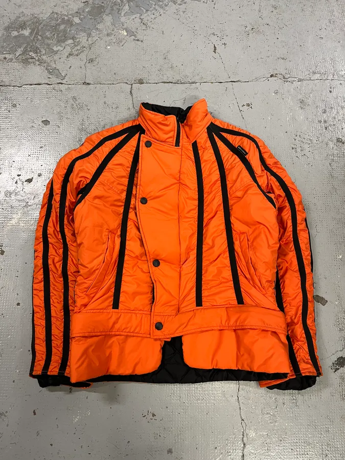 AW2003 Dolce & Gabbana Spatial Tactical Orange Puffer Jacket - Image 4
