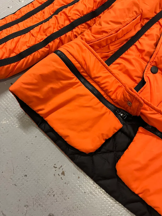 AW2003 Dolce & Gabbana Spatial Tactical Orange Puffer Jacket - Image 8