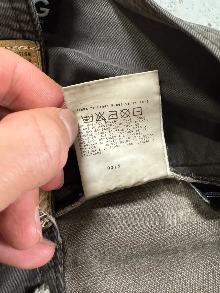 AW2003 Dolce & Gabbana Waisted Masterpiece Faded Grey Denim Cargo - Image 11