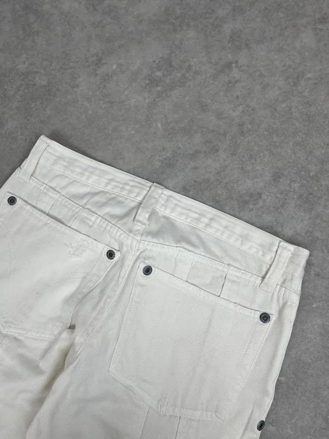 AW2003 Dolce & Gabbana White Distressed Pants - Image 9