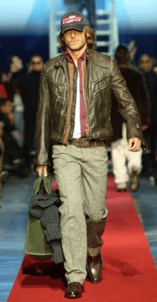 AW2003 Dsquared2 Biker 2-in-1 Leather Jacket - Image 2